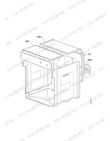 Взрыв-схема плиты (духовки) Electrolux EHEGL40CN - Схема узла Outer Casing